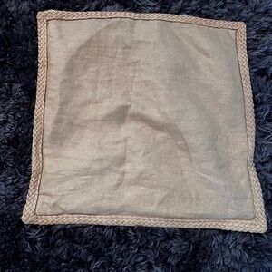 Pottery Barn Linen Jute Braid Throw Pillow Cover Sham
